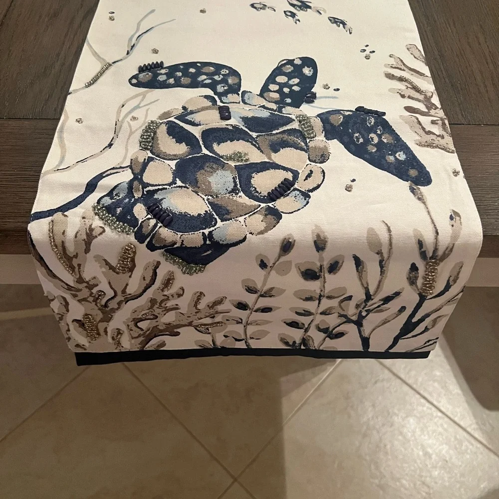 Pier 1 Imports Elegant White Table Runner